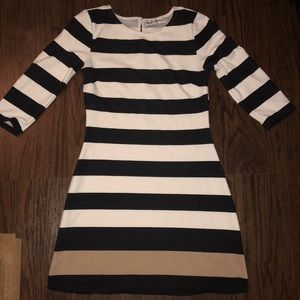 Black and white stripped dress
